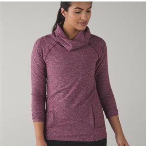 Lululemon Make A Move Cowl Neck Berry Pullover
